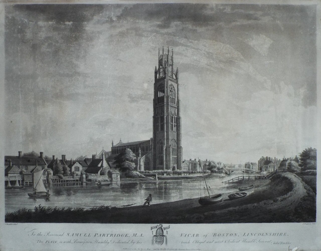 Aquatint - To the Reverend Samuel Partridge, M.A. Vicar of Boston, Lincolnshire - Chapman